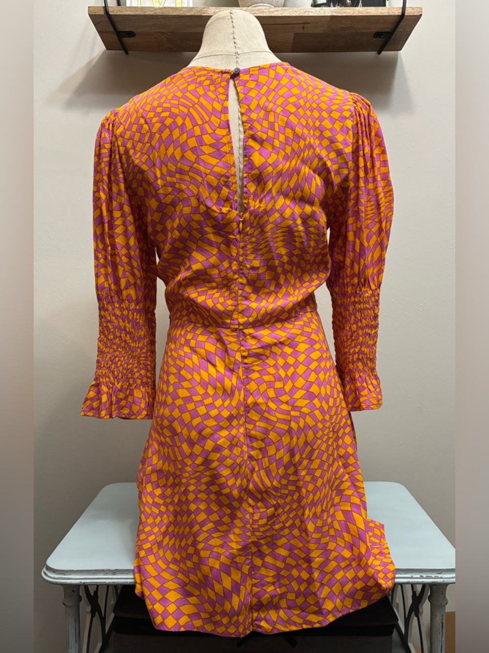 Boutique Orange and Purple Dress Sz Medium - Picture 2 of 2